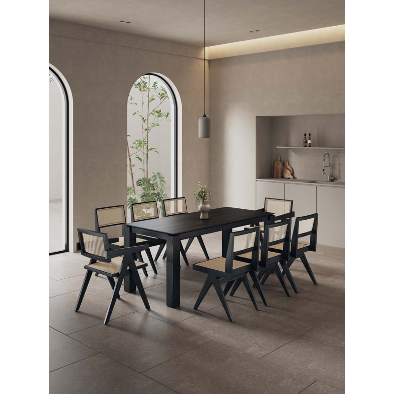 Rockaway 6 piece extendable solid wood dining set hotsell